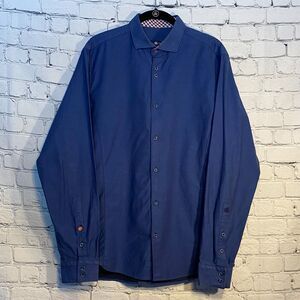 Stone Rose Men's Red Rivet Collection Size 3 Long Sleeve Button Down Shirt Blue